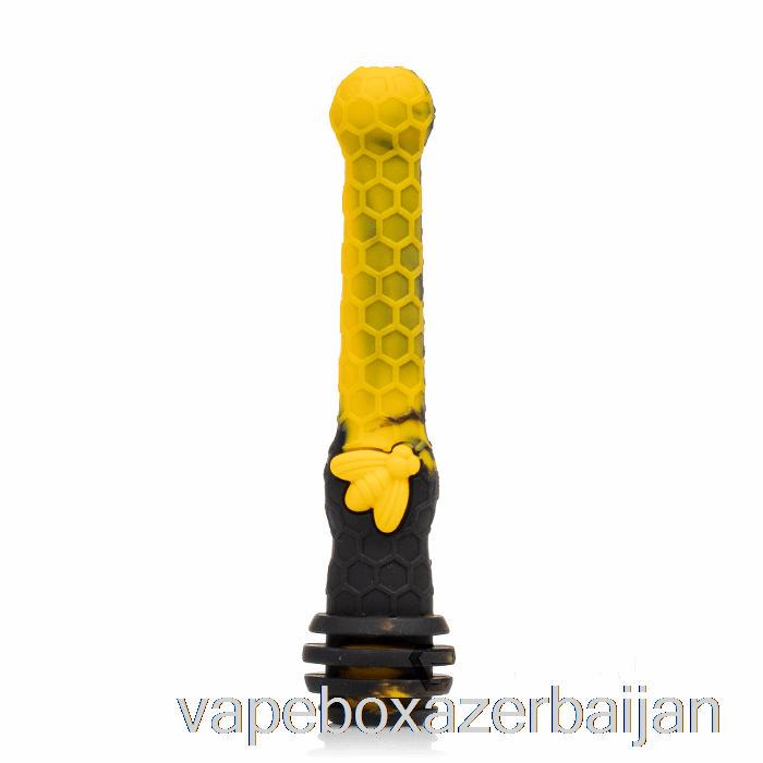 Vape Smoke Stratus Honey Dipper Silicone Dab Straw Sol (Black / Yellow)